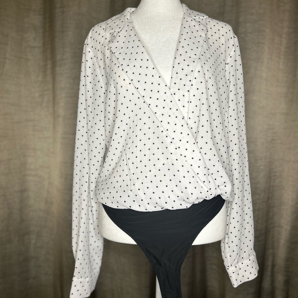 LUSH Kalene Notch Lapel Bodysuit